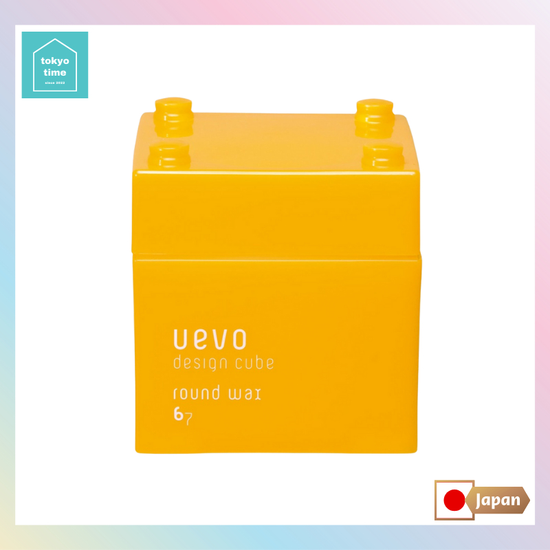 [Uevo by Demi Cosmetics] Hair Styling_Styling Wax_Uevo Design Cube_Round Wax_Orange_80g [Direct from