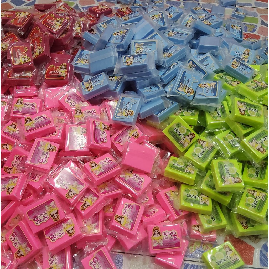สบู่กลูต้า AHA เร่งผิวX100 เร่งผิวกระจ่างใส