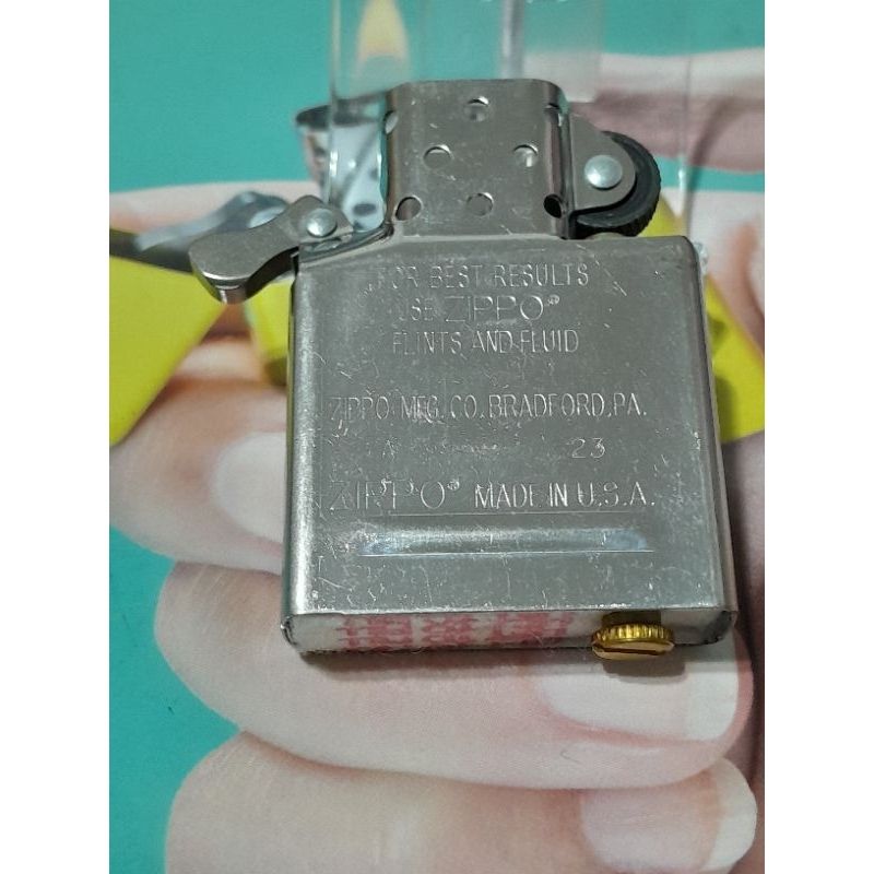zippo insert chrome อะไหล่ถังใน zippo สีเงิน ของใหม่ไม่ผ่านการใช้งาน