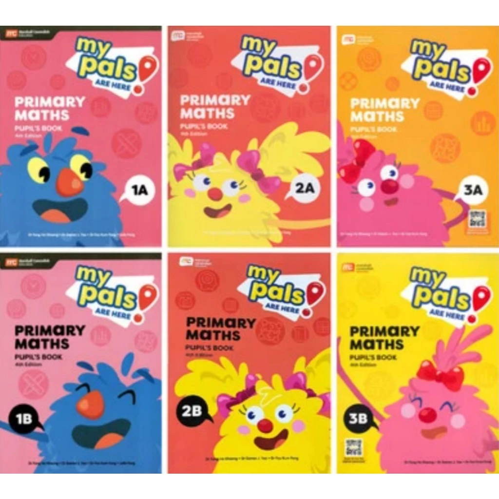 หนังสือเรียน/แบบฝึกหัดเลข 🆕️ My Pals are Here! Maths Pupil's book/Workbook (4th Edition) 🌈 1A 1B 2A 2B 3A 3B 4A 4B 📕