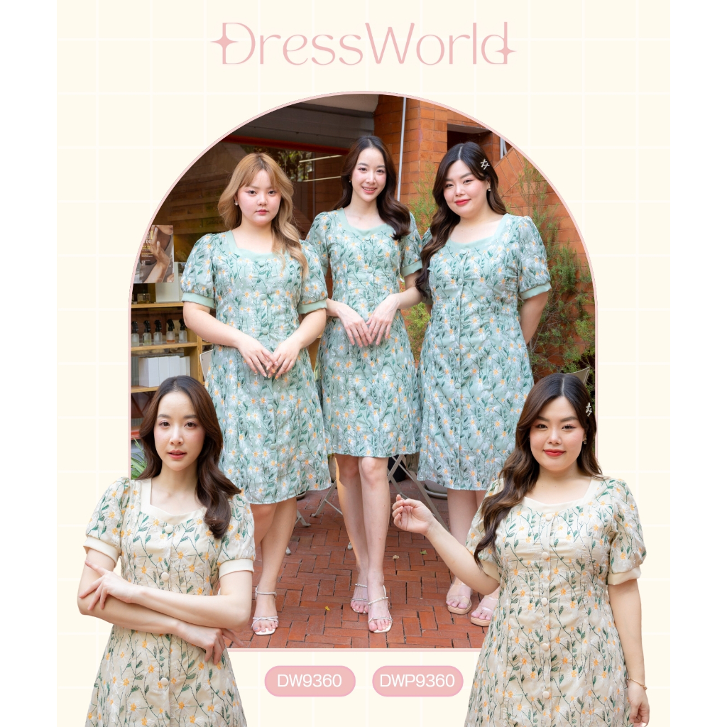 Fairyangelstore - เดรสกระดุมหน้าดอกเดซี่ (DW9360)