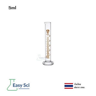 Measuring Cylinder กระบอกตวง ปริมาตร แก้ว (Glass Graduated Cylinder) Class B 5, 10, 25, 50, 100, 250 ml