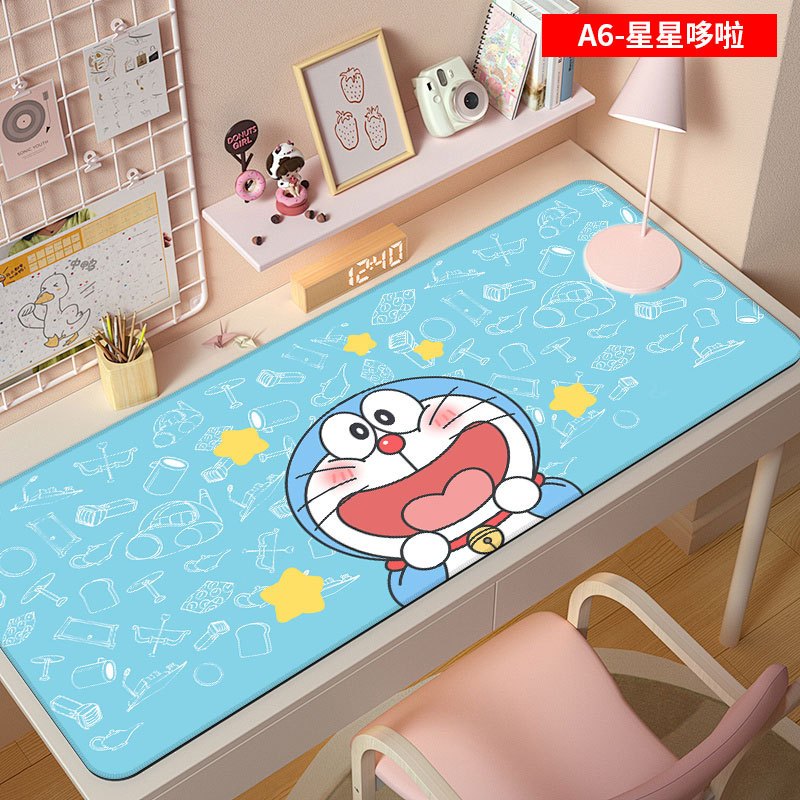 Doraemon พร้อมส่ง แผ่นรองเม้าส์ รองเม้า คีย์บอร์ด ยาว 800*300 มม. โดเรม่อน ลายการ์ตูน ยึดเกาะพื้นดี - รูปที่ 2