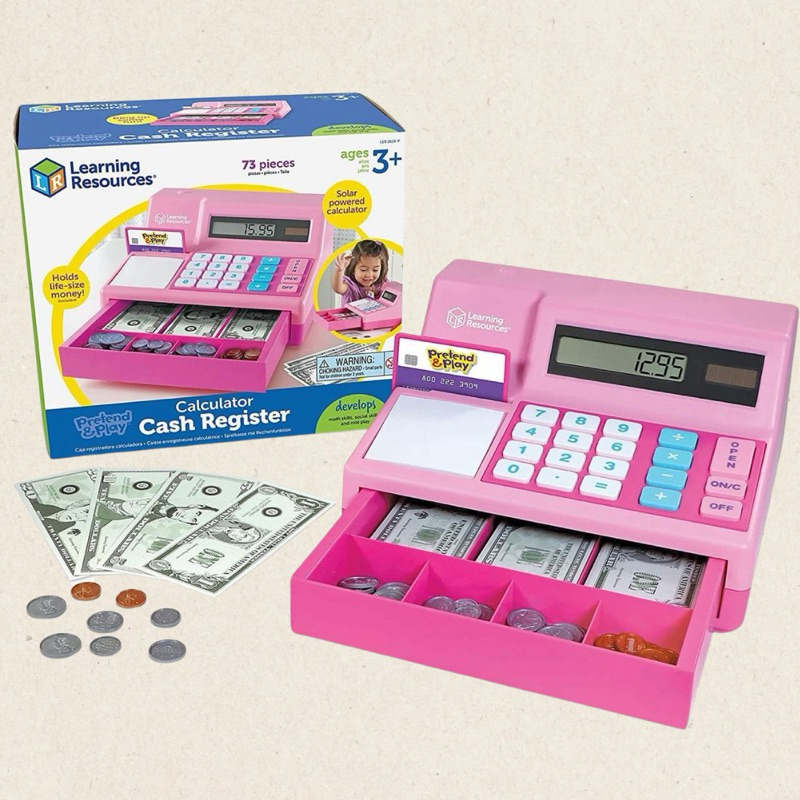 Learning Resources Pretend & Play Teaching Cash Register pink