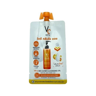 (ซอง) คลีนซิ่งออย วิตซี รัชชา VC Vit C bio acne cleansing oil ปริมาณ 18 ml