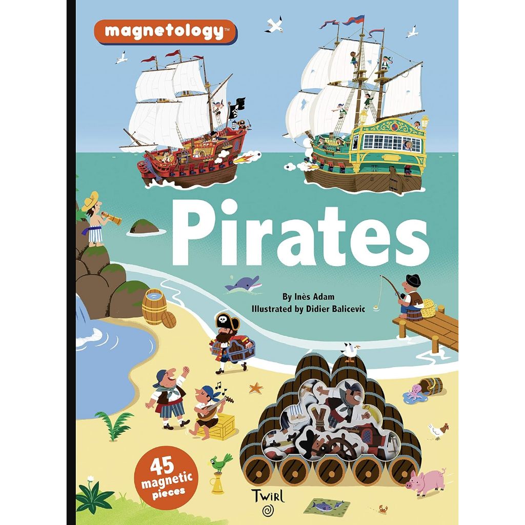 Magnetology: Pirates 45 Magnetic Pieces หนังสือเด็ก โจรสลัด  แม่เหล็ก ภาษาอังกฤษ บอร์ดบุ๊ค Board boo