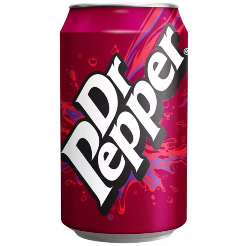 Dr Pepper - 330ml can - เครื่องดื่มนำเข้ายอดนิยม รสผลไม้ (ด็อกเตอร์เป็ปเปอร์) ขนาด 330มิล