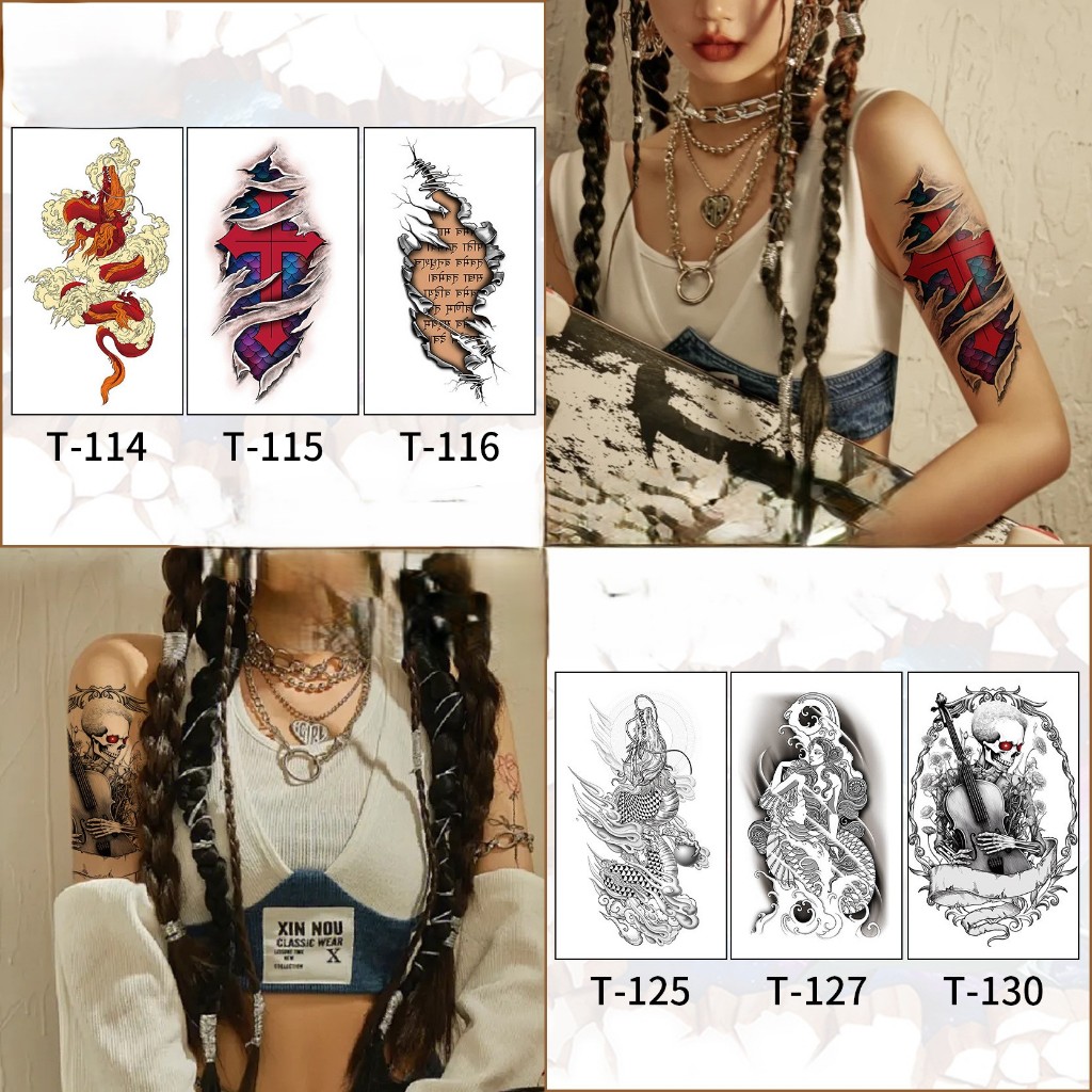 Tattoo Maic tattoo #แทททู #สัก #สติกเกอร์รอยสักชั่วคราว #รอยสักชั่วคราว #มังกร #หัวใจ #กะโหลก