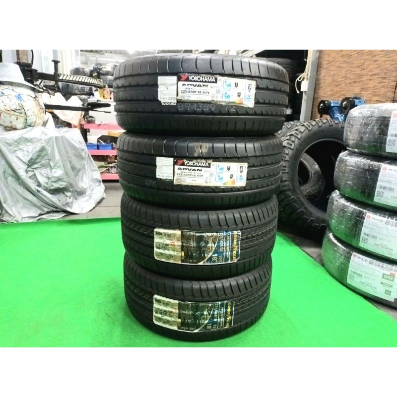 ยางใหม่ค้างปี 225/45R18 ,255/40R18 Yokohama, Goodyear ปี 2022+2021 ประกันบวม 2 ปี พร้อมจุ๊บลม จัดส่ง