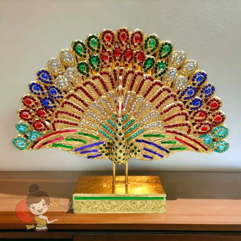 ((🚩มีพร้อมส่ง!! แถมไม้เสียบเงิน)) นกยูงรำแพน สำหรับทำพุ่มกฐิน ตกแต่งบ้าน โรงแรม รีสอร์ท