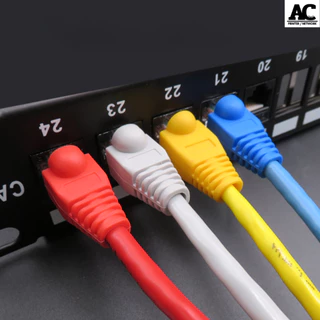 RJ45 Boot LAN 6.5mm ยางหุ้มหัวแลน ป้องกันสายหัก รองรับ Cat5 Cat5e Cat6 Cat7 (50ชิ้น) สีขาว/เทา/ดำ/แดง/เหลือง/น้ำเงิน