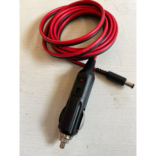 ตัวผู้รถยนต์ปลาย-แจ็คDC5.5x2.1 มม สายใหญ่#1.02AWG17ยาว2เมตร/สายต่อปั้มลม/สายพัดลม12-24v