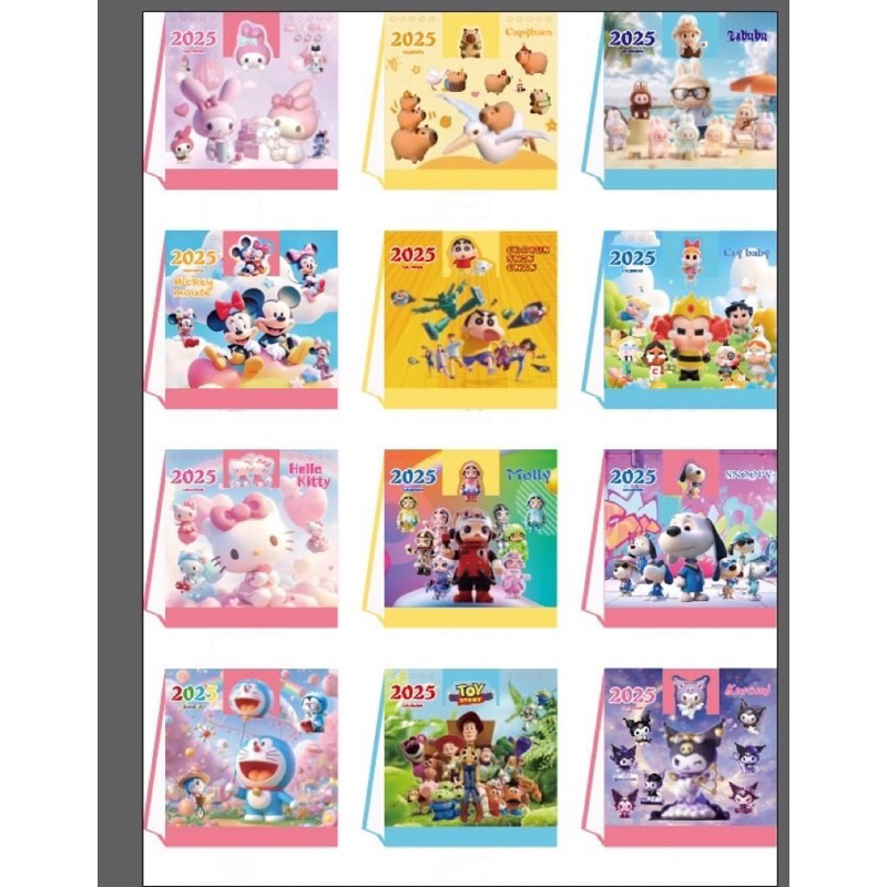 🎌พร้อมส่ง🎌 ปฏิทิน 2025 ปฏิทินตั้งโต๊ะ 2568 ลายการ์ตูน Calendar