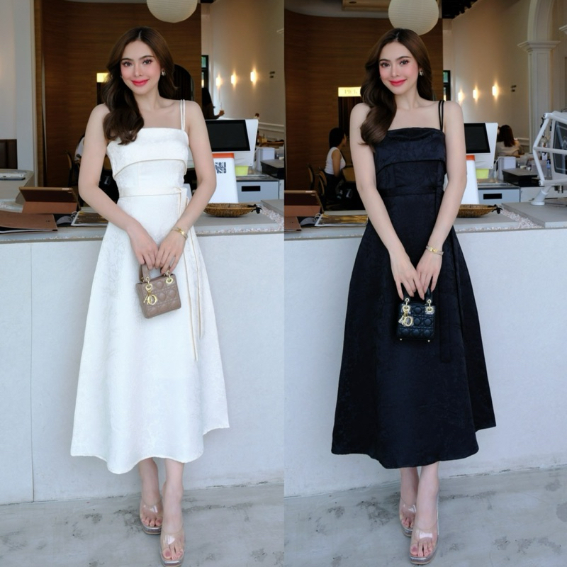 เดรสเจ้าหญิง เดรสออกงาน ผ้าลายนูนสวยหรู รุ่น Zelena dress