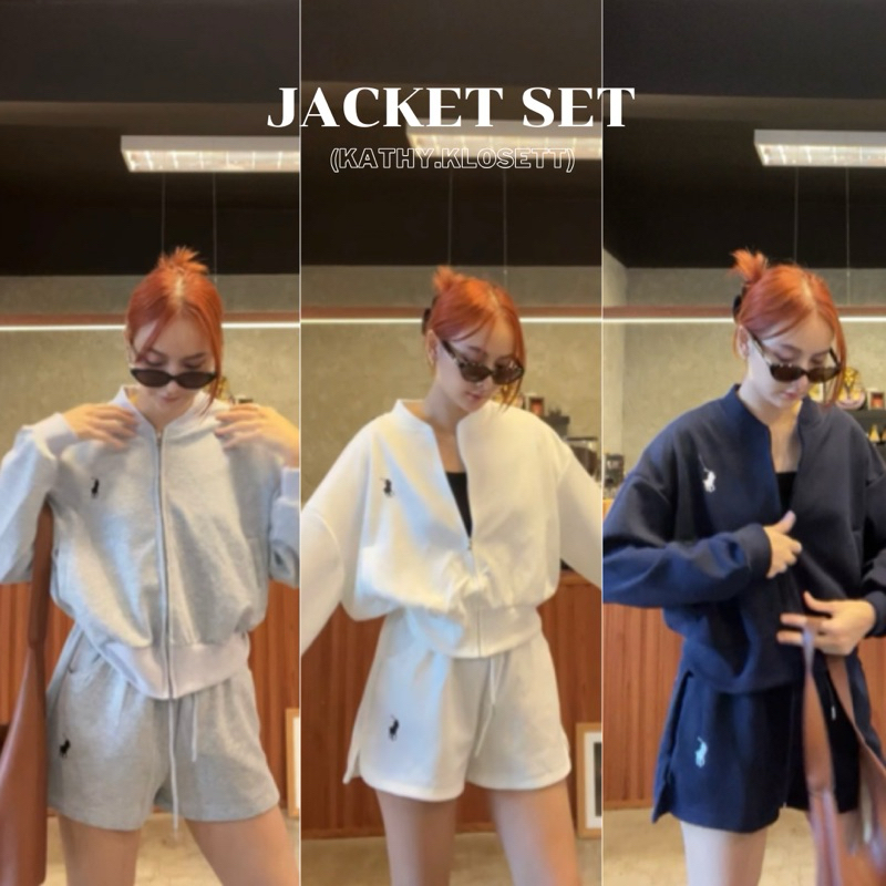 Jacket set เสื้อ+กางเกง (ขาสั้น)