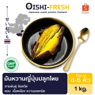 Oishi-Fresh มันหวานซิลสวีท ปลูกไทย ปลอดสารพิษ 1 กก. 3-4 หัว รสชาติหวาน หอม สด ใหม่ ใยอาหารสูง เคลมได้ 1-2 วัน
