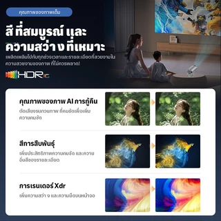 COD HY300 มินิโปรเจคเตอร์ 4K Android 12.0 โฮมเธียเตอร์ 1080P 5G WIFI บลูทูธ รองรับการมิเรอร์หน้าจอ เชื่อมต่อกับมือถือ