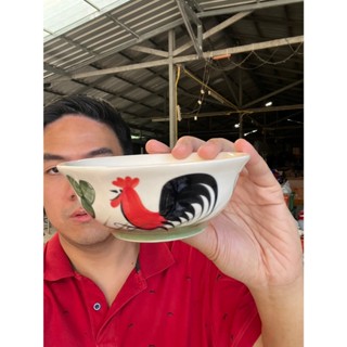 ถ้วยตราไก่โบราณ ขนาดมินิ 5 นิ้ว เซรามิค ชามตราไก่ ลายไก่ใหญ่…