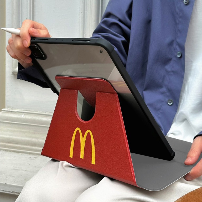 🔥พร้อมส่ง🔥เคสiPadหมุน 360°Acrylic McDonald's Gen9 ช่องใส่ปากกาขวา Air6 Air7 11/13 Gen11เคสไอแพดPro13 - รูปที่ 7