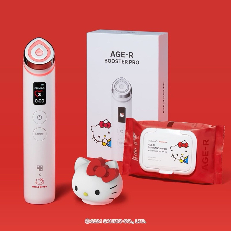 MedicubeXHello kitty ลิมิเต็ด *ได้ทั้งหมดตามภาพ*ตัวเครื่อง+หัวครอบคิตตี้+ทิชชูเปียก*