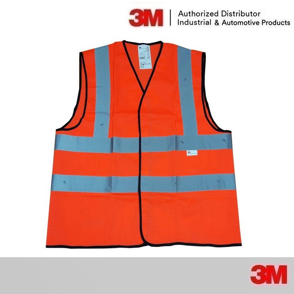 3M 2925 เสื้อกั๊กสะท้อนแสง Safety Vest(RedOrange) SIZE M
