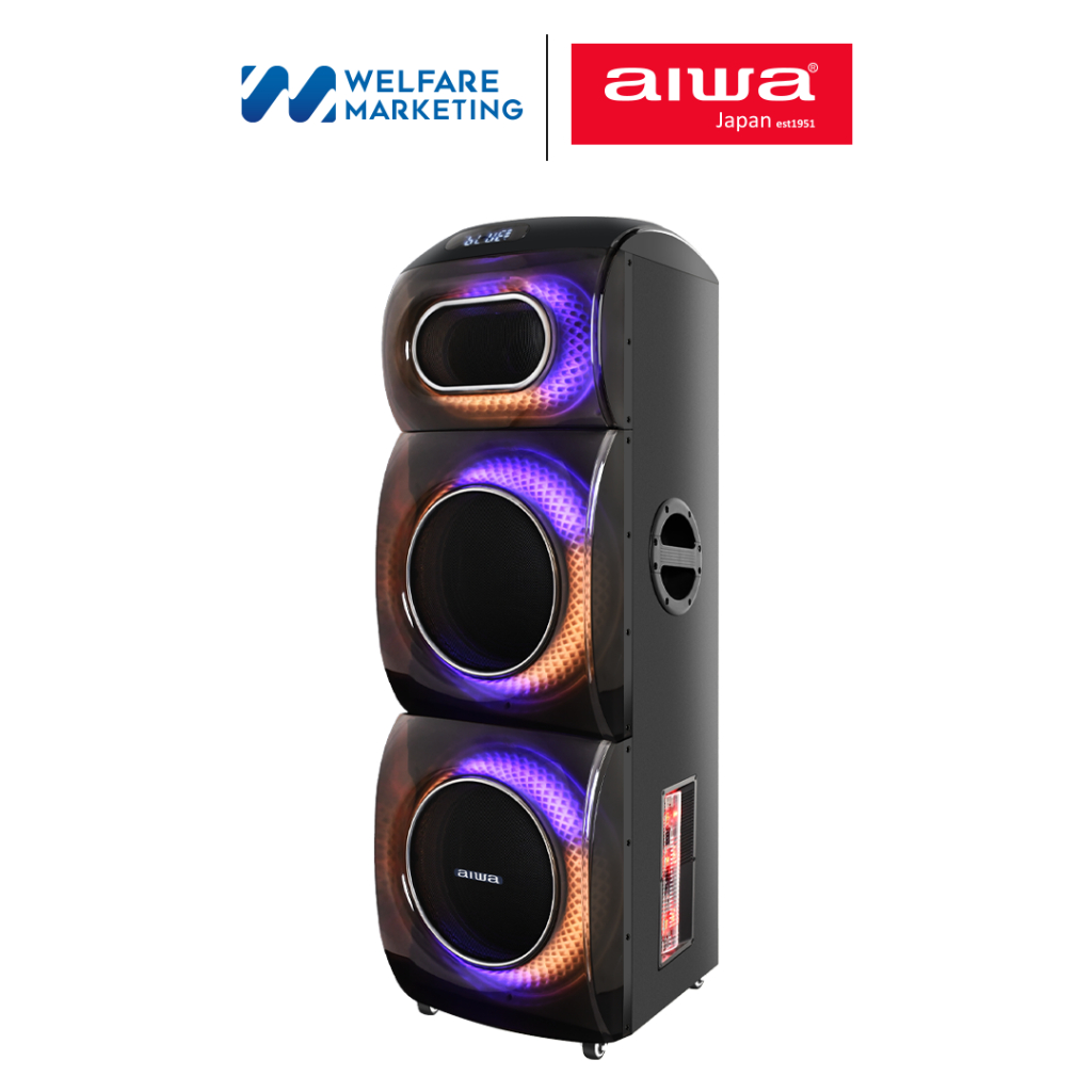 [ผ่อน 0%] AIWA AW-X2124DSP PRO Party Speaker ลำโพงบลูทูธปาร์ตี้
