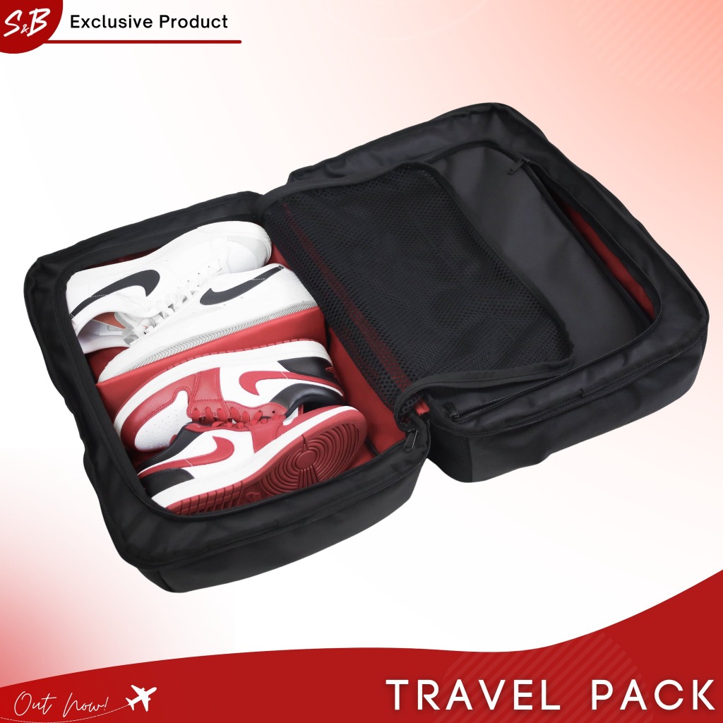 กระเป๋าเป้สะพายหลังสำหรับท่องเที่ยว ใช้ได้หลากหลาย - S&B Travel Pack 'Black'