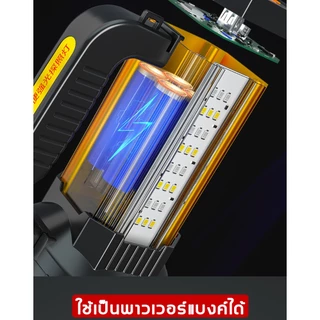 🔥รับประกัน 10 ปี🔥Z15 ไฟฉายแรงสูง ไฟฉายสปอตไลท์Led แสงยิงไกลถึง9000เมตร ไฟฉายอลูมิเนียม ไฟด้านข้าง+ไฟเตือนแดงกับน้ำเงิน
