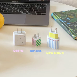 **ทักแชทขอโค้ด** ⭐️🩵🎀สติกเกอร์แปะหัวชาร์จ Charger sticker USB-C / 5W-USB ⭐️🩵🎀(รหัส : SF_001-6)
