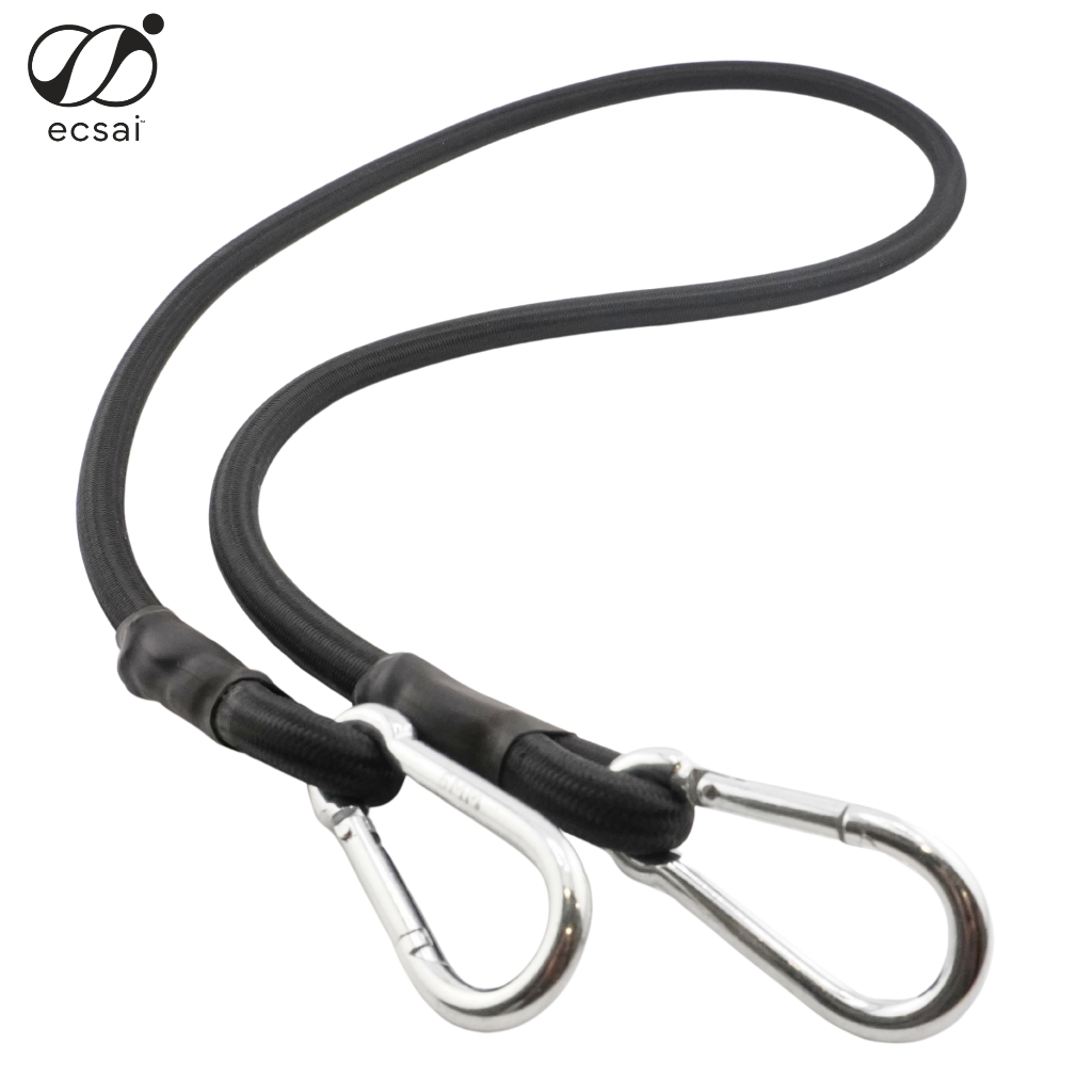 ecsai สายรัดยางยืดตะขอคาราบิเนอร์ 10 มม. สายรัดท้ายมอไซด์ สายรัดของ