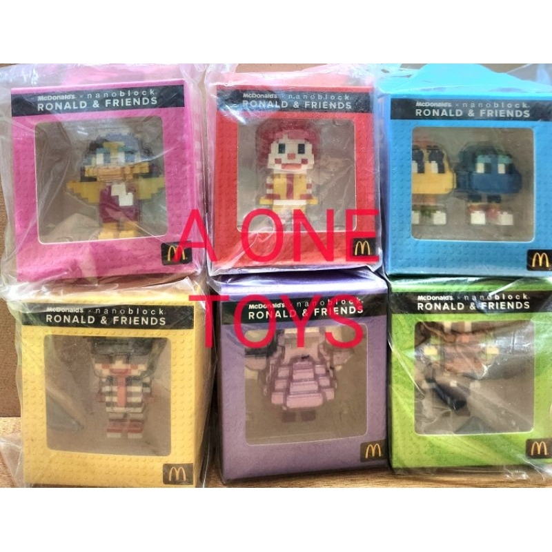 MC DONALD'S nanoblock set 6 pcs july 2016 new