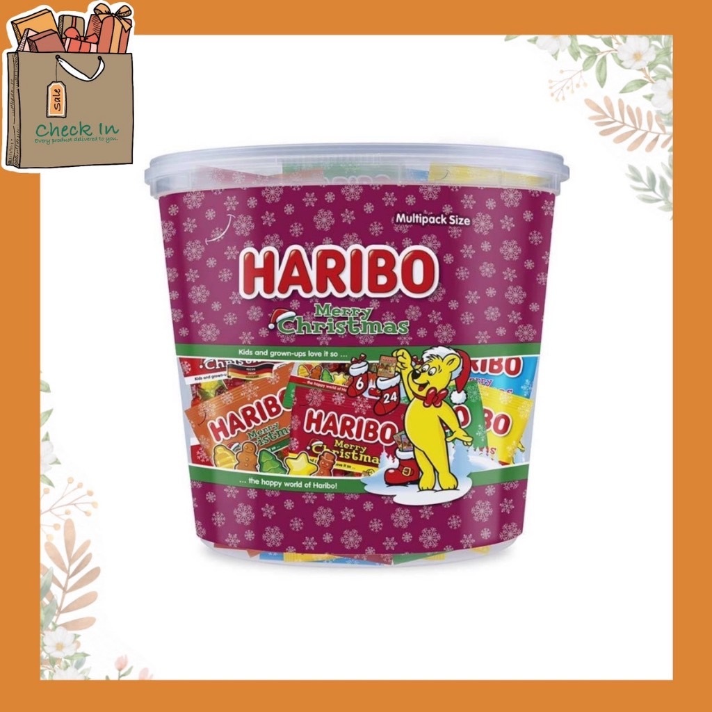 Haribo Christmas 980 g กัมมี่ เจลลี่ ฮาริโบ้ โกลแบร์ 1 กิโลกรัม Trolli Nimm2 nerds Jelly Belly ขนม เ