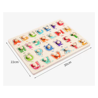 Colorful Jigsaw for kid จิ๊กซอว์เด็ก ของเล่นจุกไม้ ของเล่นเสริมพัฒนาการ พร้อมคำศัพท์ภาษาอังกฤษ
