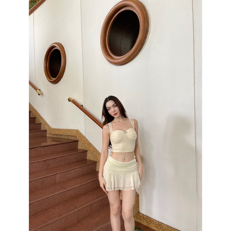 Rosalia set | กระโปรงและเสื้อ (มีกางเกงซับ)