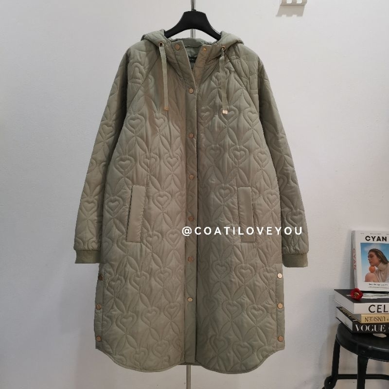 Cardio.Bunny Basic​ Long​ Quilted​ Coat​ with​ Hood