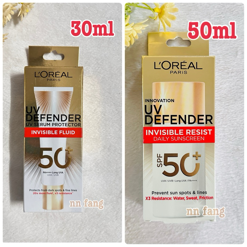 exp 2027 กันแดด ลอรีอัล ปารีส ยูวี ดีเฟนเดอร์ SPF 50+ PA++ (กันแดดหน้าฉ่ำ, ครีมกันแดด)