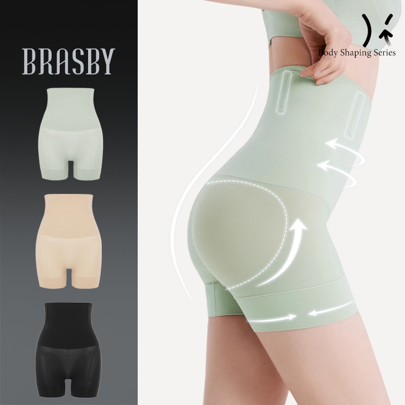 Brasby กางเกงเก็บหน้าท้อง รุ่น Seamless Classic ทรง High Waist Shorts เก็บพุง เอวสูง เรียบเนียน
