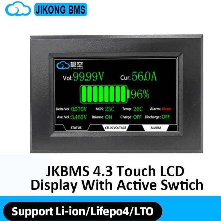 JKBMS 4.3 LCD Display Adapter for JIKONG BMS + Cable เป็นอุปกรณ์เสริมสำหรับ JIKONG BMS