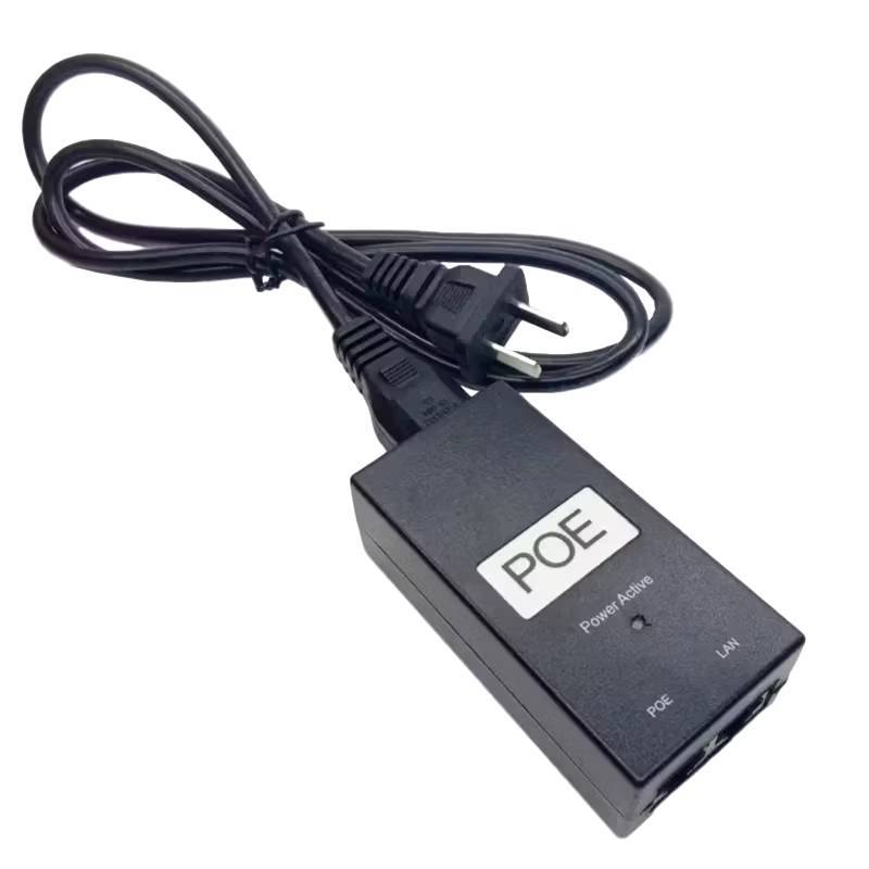 AC DC PoEอะแดปเตอร์จ่ายไฟ 24V 48 V 0.5A 1Aกล้องวงจรปิดActive PoE Injector Ethernet 12 24 48 โวลต์ 1A 500mAสำหรับกล้องIP