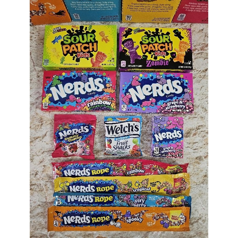 (random)ขนมฮิตจาก USA Welch's / Nerds / Sourpatch /Airheads เจลลี่ เยลลี่หนึบหนับ