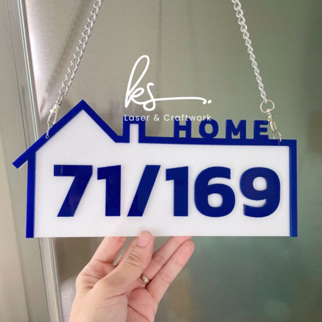 ป้ายเลขที่บ้าน ตัวนูน แบบที่1 แบบแขวน Number Home signboard board house เลขที่บ้านมงคล