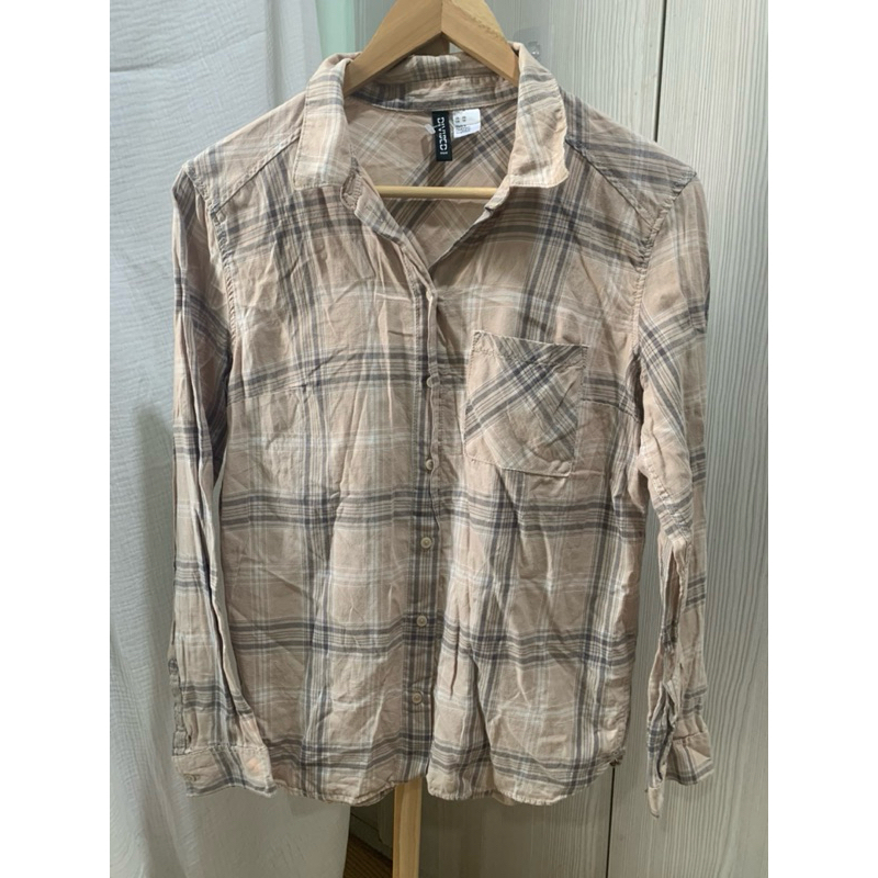 เสื้อเชิ๊ตผ้าฝ้าย h&m อกเสื้อ 36 รหัส GG04