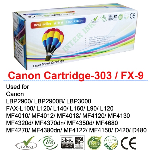 หมึกพิมพ์ Canon MF4120/ MF4130/ MF4320d (Cartridge-303/ FX-9) สีดำ Balloon