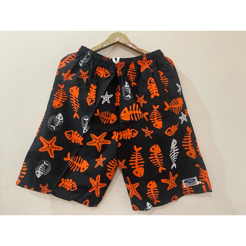กางเกงเจเจขาสั้นลายก้างปลาทูโทนสีสวยสดใสมาใหม่ Size M L XL