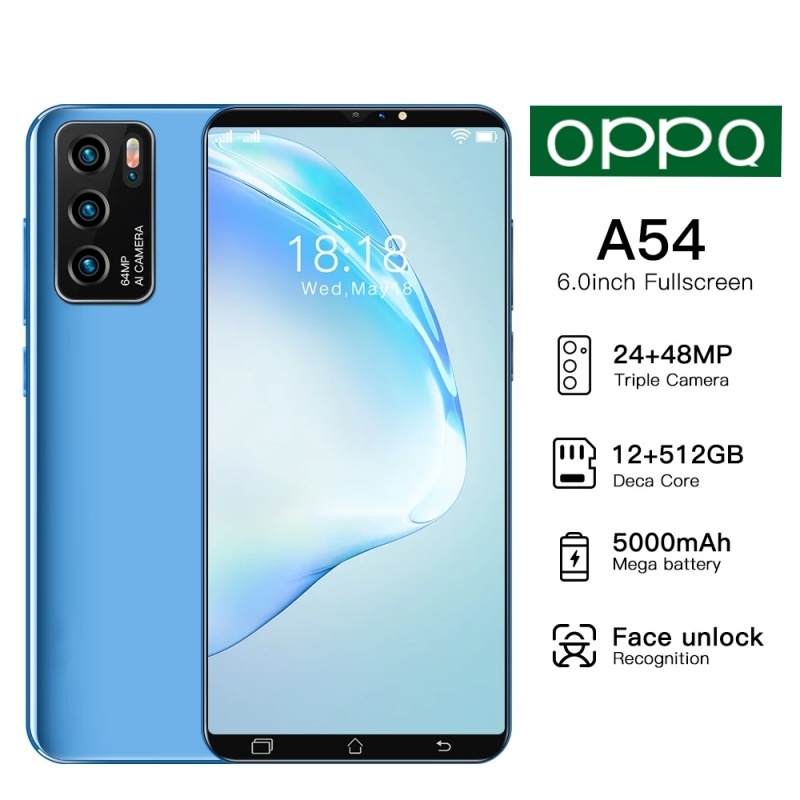 โทรศัพท์มือถือ A54 รองรับ2ซิม Android 13.0 รองรับ5G แรม16GB รอม512GB หน้าจอเต็ม สมาร์ทโฟน