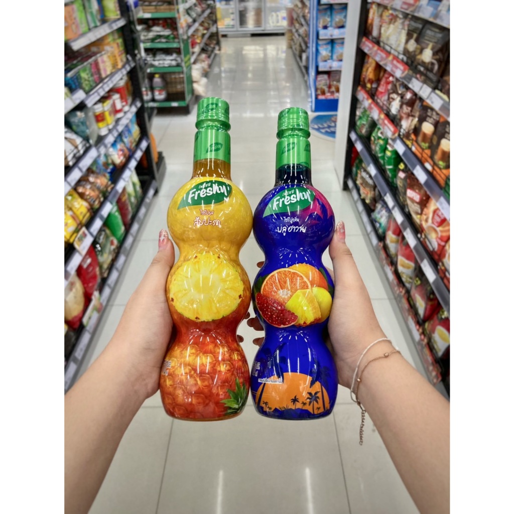 น้ำหวาน ผสมน้ำและเนื้อผลไม้ เฟรชชี่ ไซรัป (Freshy Syrups)