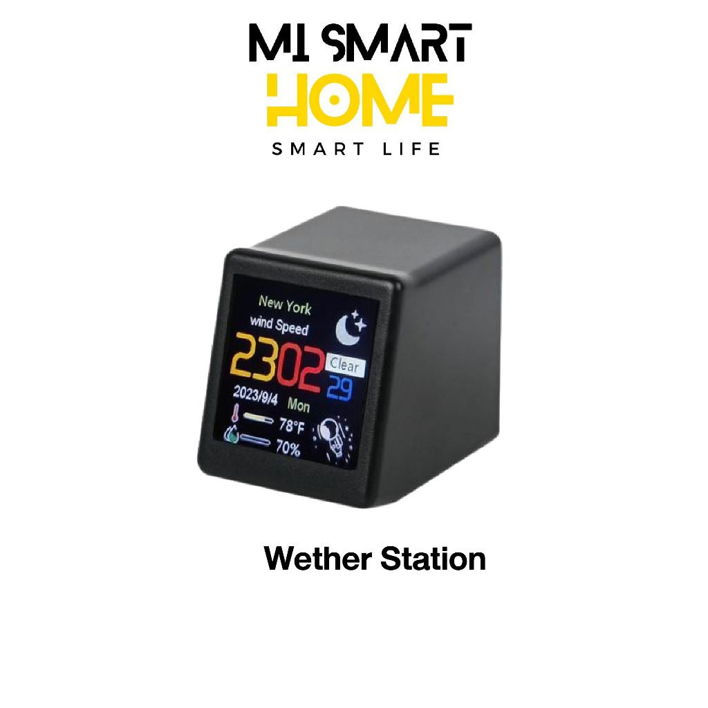 นาฬิกาอัจฉริยะ ตัวเลขดิจิตอล บอกวันที่ สภาพอากาศ  ชาร์จ USB  สำหรับวางตกแต่งห้อง