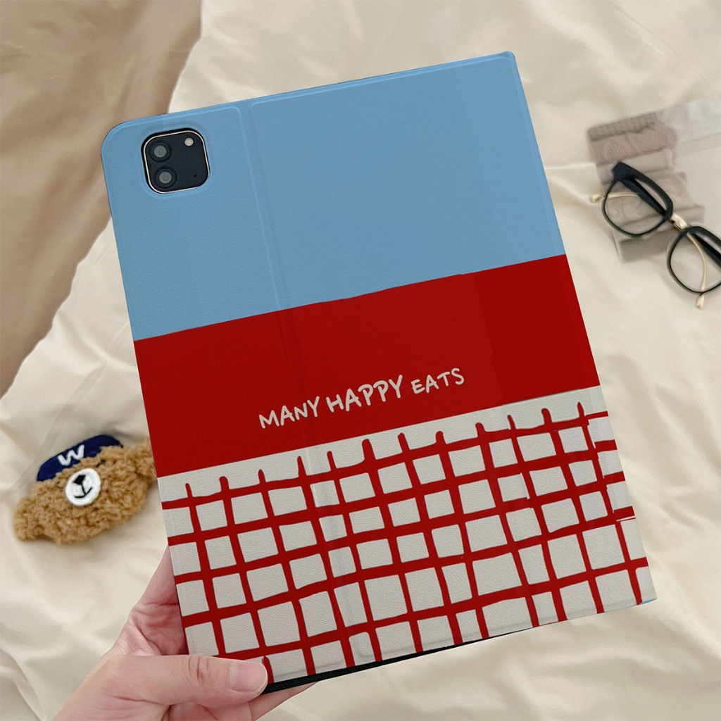 🌼ออกให้ 24 ชม🌼เคสไอแพด Air6 Pro11 2024 ที่ใส่ปากกา เค้กลายสก๊อต เคส iPad Gen9 10.2 Gen11 Air7 MINI7 - รูปที่ 4