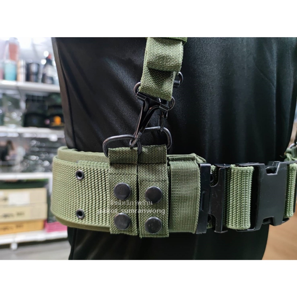 เข็มขัดสนามทหารบก แบบใหม่ สายโยงบ่า ทบ. แบบใหม่ กระติกน้ำ พร้อมนวมรอง เข็มขัดสนามพร้อมสายโยงบ่า กระติกน้ำ ทบ. คุณภาพเกรด - รูปที่ 6