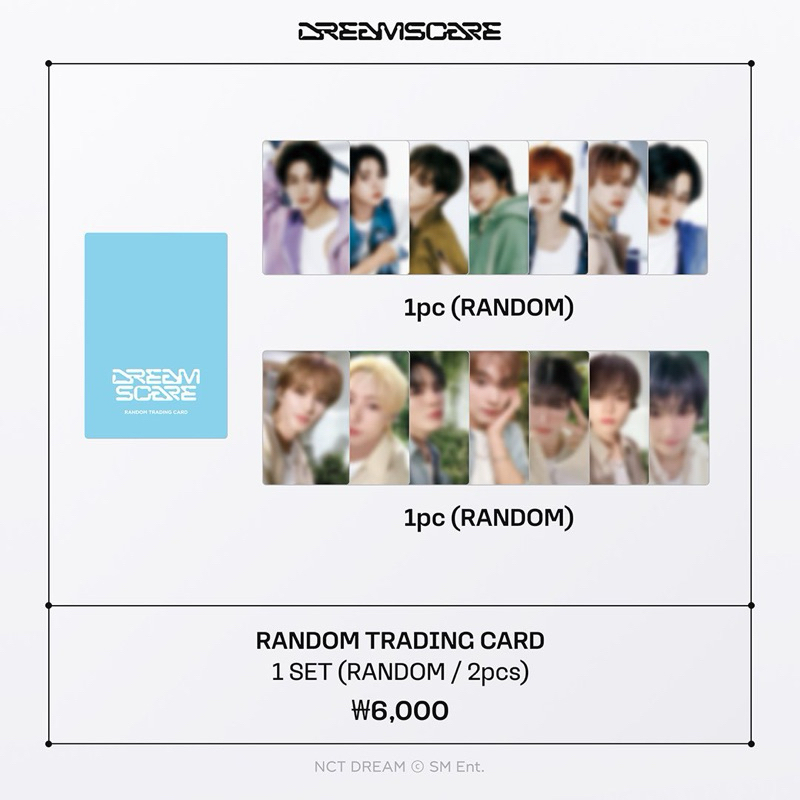 พร้อมส่ง nctdream trading card pop up line friends